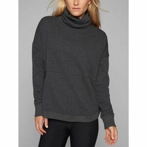 Athleta Charcoal Gray Cozy Karma Turtleneck Sweater Sweatshirt Pullover Top XS